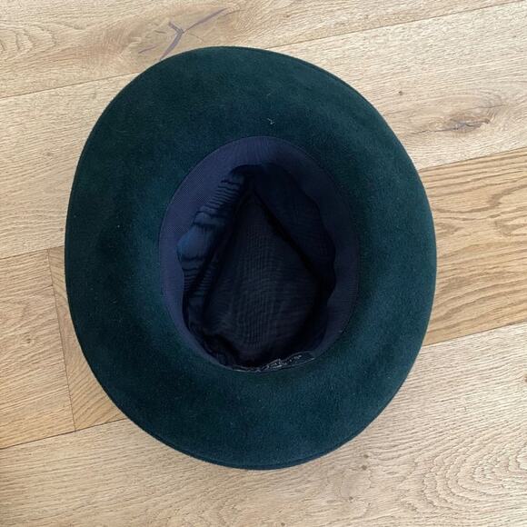 Eric Javits - Wool Zora Felt Fedora Hat in Forest Green - Picture 3 of 6
